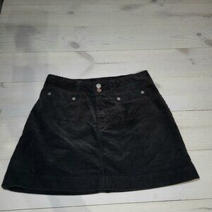 Abercrombie & Fitch Black Corduroy Mini Skirt.